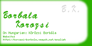 borbala korozsi business card